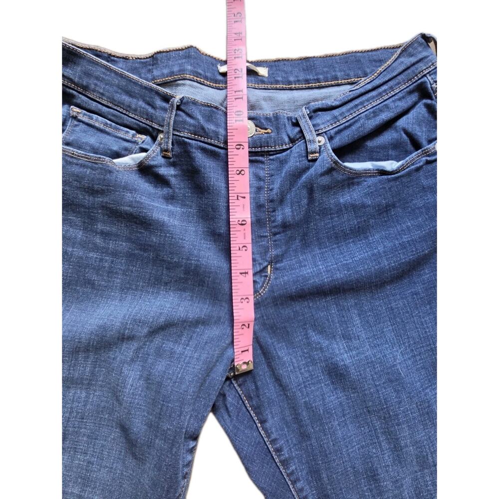 Levi's Classic Straight Jeans Women's Mid Rise Dark Wash Stretch Denim W33 L28 - Picture 8 of 9